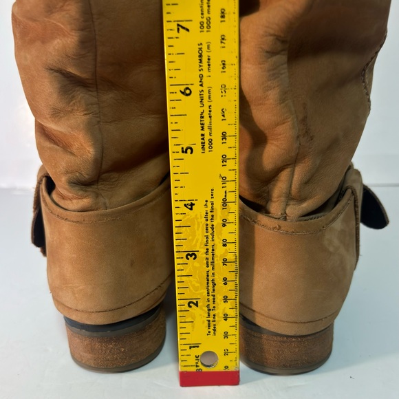 ALDO 7 Tall Knee Pull on boots low heel suede strap & buckle detail pre-LOVED - Picture 6 of 15